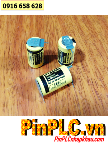 Panasonic BR-1/2AA (chân thép hàn); Pin nuôi nguồn Panasonic BR-1/2AA lithium 3v 1000mAh _Xuất xứ Nhật